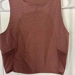 Lululemon  Nulu and mesh Athletica Mauve Sleeveless Top